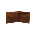 Minimal Bi-Fold Oil Brown Full Grain Leather Wallet