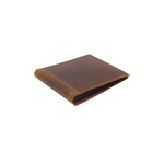 Minimal Bi-Fold Oil Brown Full Grain Leather Wallet