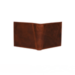 Minimal Bi-Fold Oil Brown Full Grain Leather Wallet