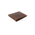 Minimal Bi-Fold Oil Brown Full Grain Leather Wallet