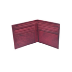 Minimal Bi-Fold Oil Cherry Full Grain Leather Wallet