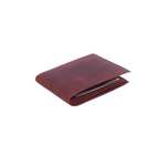 Minimal Bi-Fold Oil Cherry Full Grain Leather Wallet