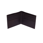 Minimal Bi-Fold Saffiano Sable Full Grain Leather Wallet