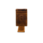 Slim Money Clipper Oil Brown Wallet