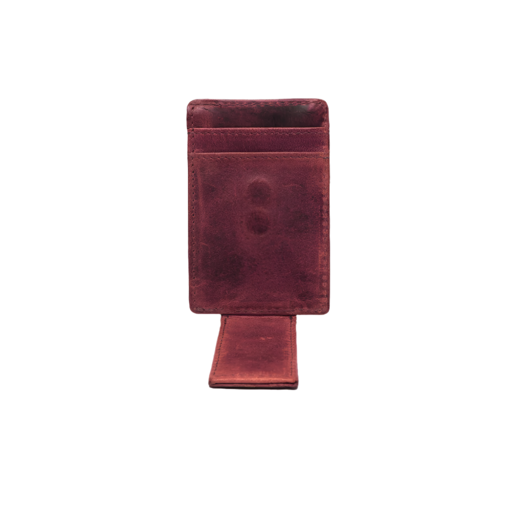 Slim Money Clipper Oil Cherry Wallet