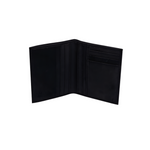 Standing Bi-Fold Dust Black Full Grain Leather Wallet