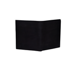 Standing Bi-Fold Dust Black Full Grain Leather Wallet