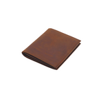 Standing Bi-Fold Dust Brown Full Grain Leather Wallet