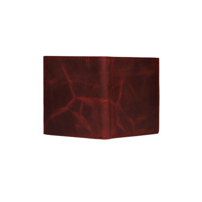 Standing Bi-Fold Dust Cherry Full Grain Leather Wallet