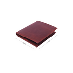 Standing Bi-Fold Dust Cherry Full Grain Leather Wallet