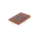 Standing Bi-Fold Oil Brown Full Grain Leather Wallet