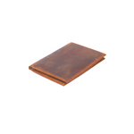 Standing Bi-Fold Oil Brown Full Grain Leather Wallet