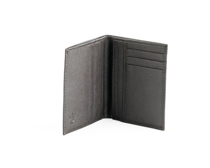 Standing Bi-Fold Saffiano Sable Full Grain Leather Wallet