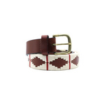 Unisex Polo Crimson & Snow Full Grain Belt