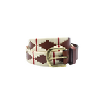 Unisex Polo Crimson & Snow Full Grain Belt