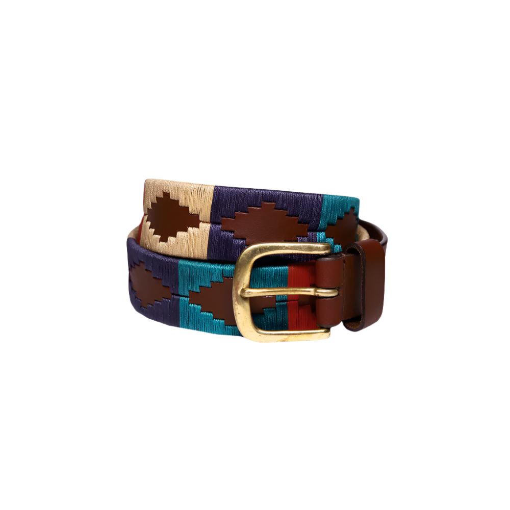 Unisex Polo Belt Coastal Sunset Full Grain Leather