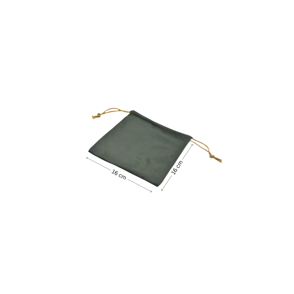 Suede Pouch Khaki Green - Pack of 2