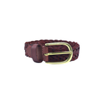 Unisex Braided Cherry Belt Full Grain Leather