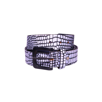 Unisex Belt Gator Tone Full Grain Leather