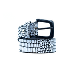 Unisex Belt Gator Tone Full Grain Leather