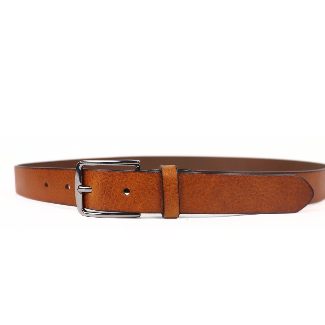 Amber Tan Unisex Belt 30mm - Italian Full Grain Leather