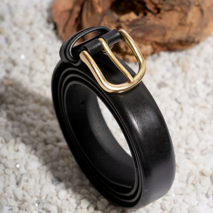 Contour Black Unisex Belt 30mm - Italian Full Grain Leather