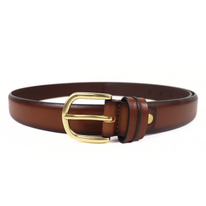 Contour Crunch Brown Unisex Belt 30mm - Italian Full Grain Leather
