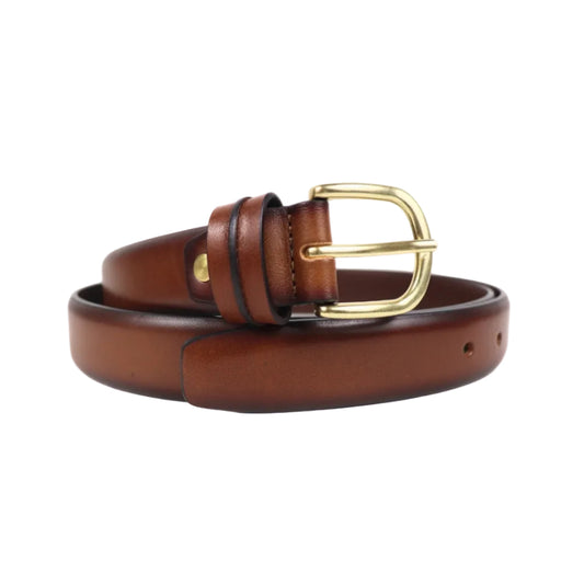 Contour Crunch Brown Unisex Belt 30mm - Italian Full Grain Leather