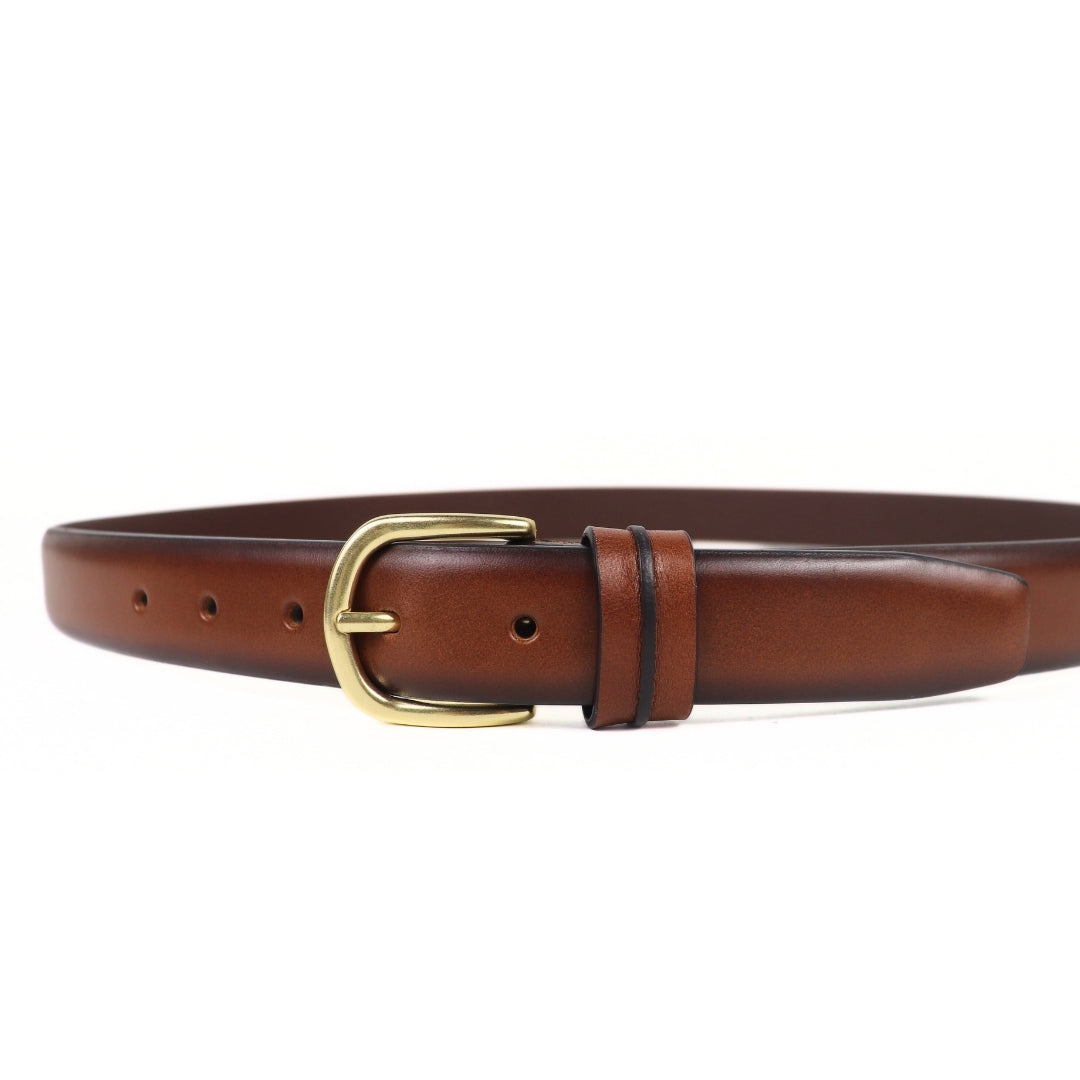 Contour Crunch Brown Unisex Belt 30mm - Italian Full Grain Leather