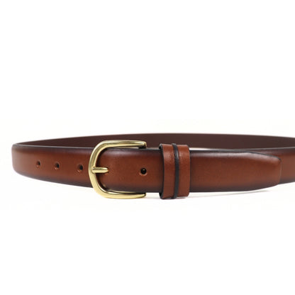 Contour Crunch Brown Unisex Belt 30mm - Italian Full Grain Leather
