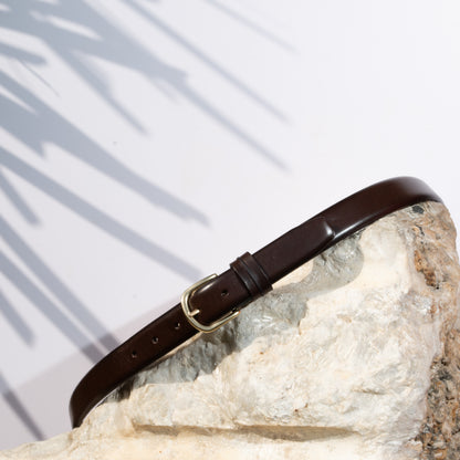 Contour Moro Brown Unisex Belt 30mm - Italian Full Grain Leather