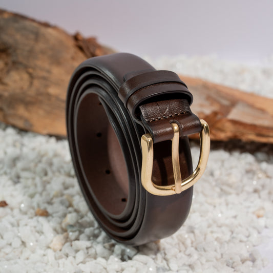 Contour Moro Brown Unisex Belt 30mm - Italian Full Grain Leather